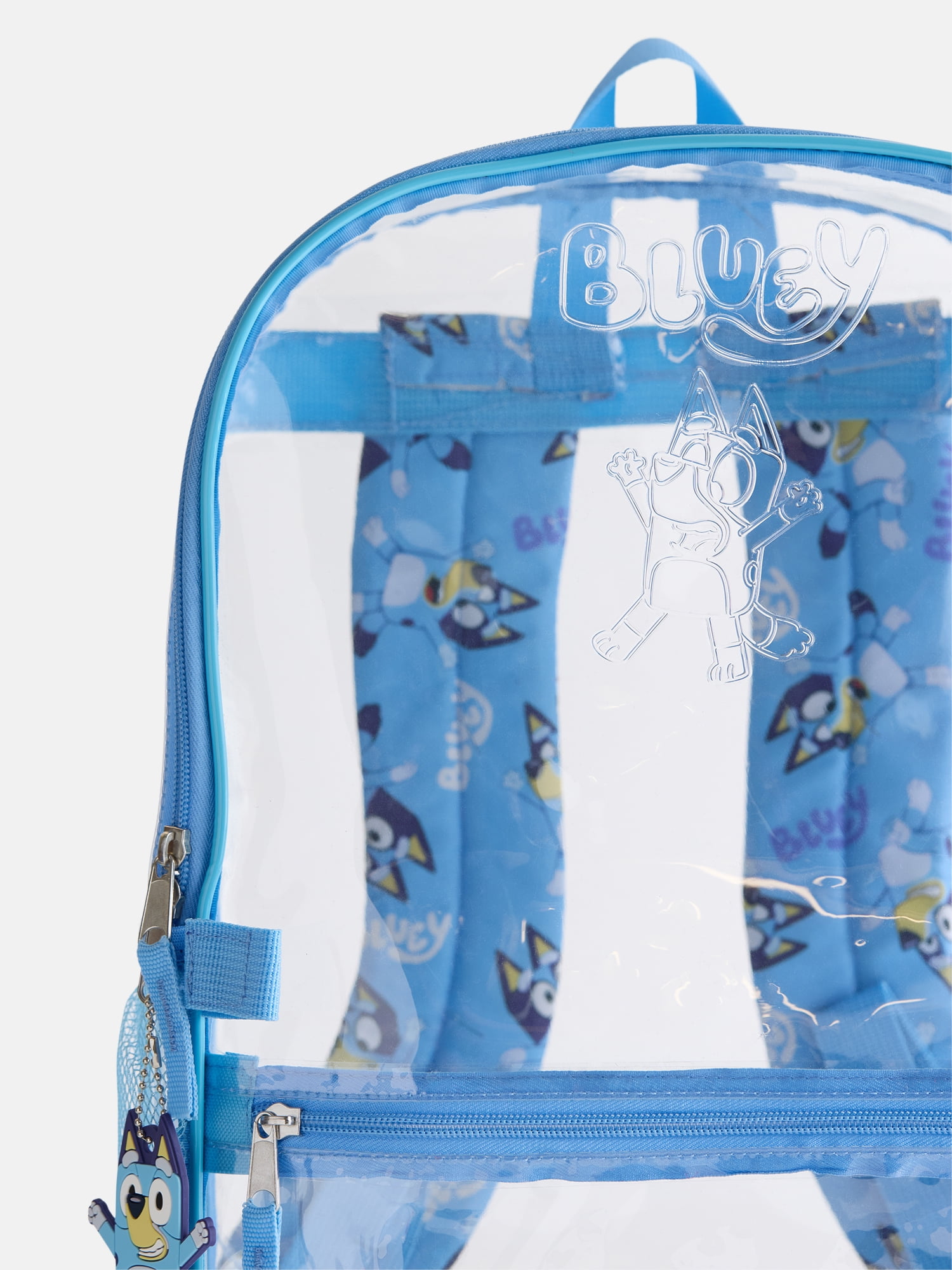 BBC Bluey Unisex Clear Backpack Set with Lunch Bag and Keychain, 3 Piece