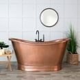 thumbnail image 2 of Duncan 66 Inch Copper Freestanding Double Slipper Bathtub - Medium Copper, 2 of 2