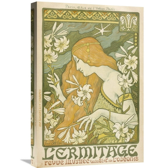 Global Gallery Paul Berthon,'L'Ermitage' Stretched Canvas Artwork