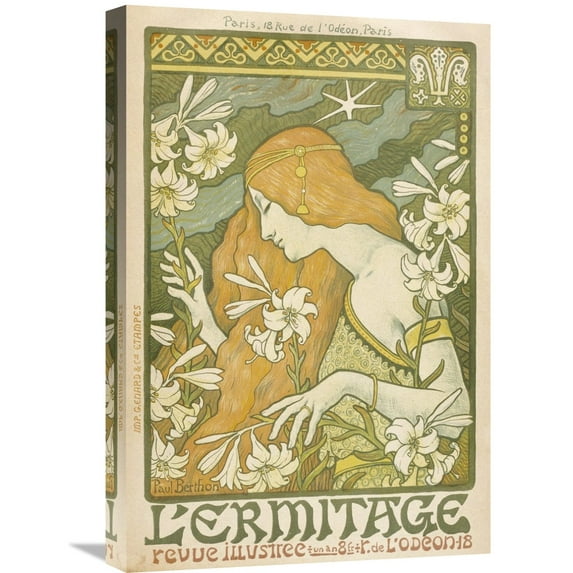 Global Gallery Paul Berthon,'L'Ermitage' Stretched Canvas Artwork