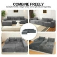 thumbnail image 5 of 112.99" Boneless Cloud Couch, Gray Modern Sectional Couches for Living Room, Deep Seat Upholstered Sofa with Right Facing Chaise, No Assembly Required, 5 of 9