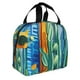 thumbnail image 2 of Easygdp Bright Paper Cactus Scene Bolsa Térmica Premium - Tela Oxford Impermeable, Gran Capacidad, Bolsillo Frontal, Unisex para Trabajo, Escuela, Actividades al Aire Libre y Picnics, 2 of 8
