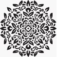 thumbnail image 1 of Printtoo Wooden Rubber Stamp Floral Mandala Pattern Scrap-booking Craft Textile-3 Inch, 1 of 1