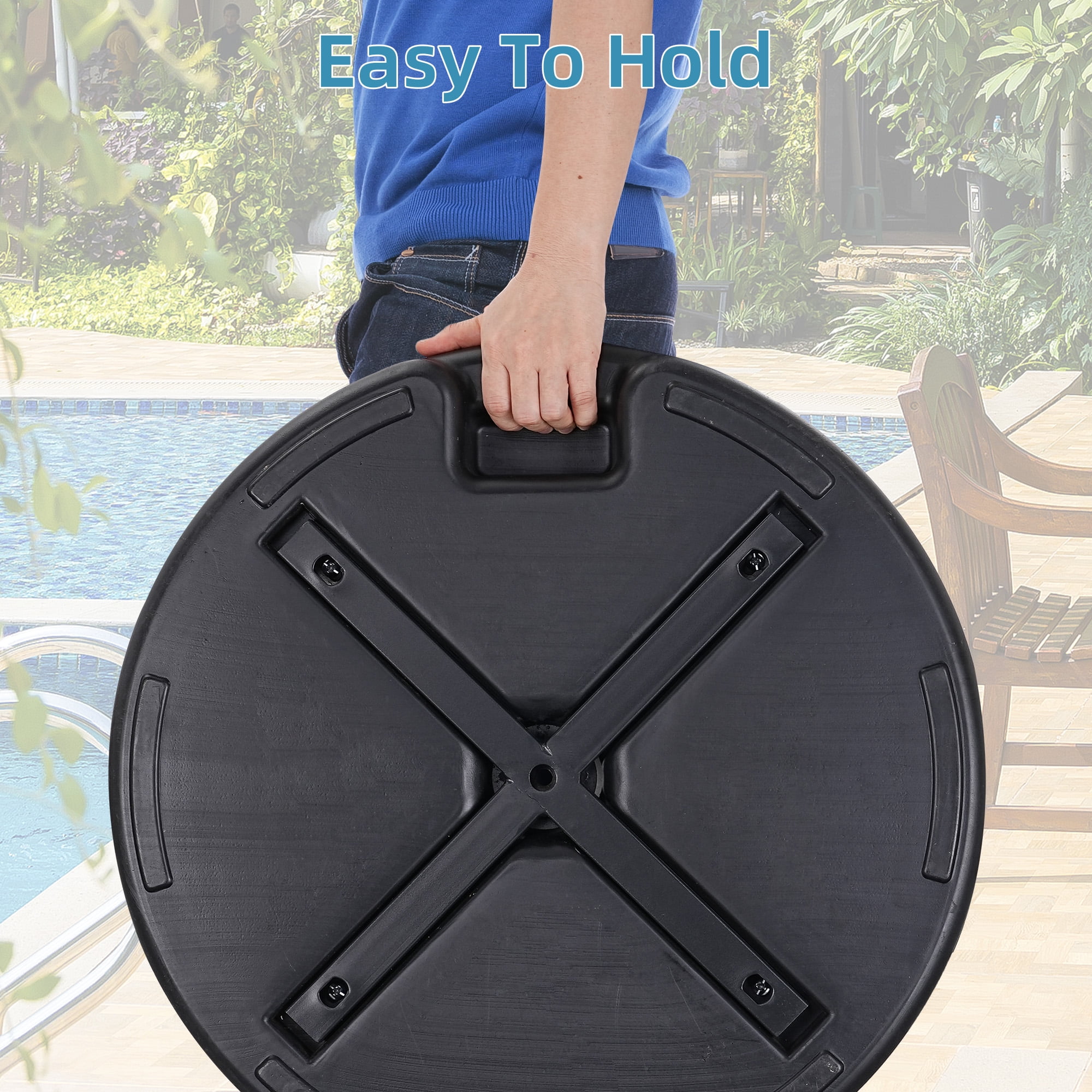 Autlaycil 67lbs Water Filled Umbrella Base, 95lbs Sand Filled Patio Umbrella Stand, Heavy Duty, Holder Suit for Diameter 1.5-1.9 in Umbrella Pole