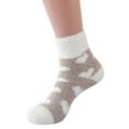 thumbnail image 2 of Half Velvet Floor Socks Soft Warm Thickened Towel Coral Home Footwear for Cozy Indoor Comfort, 2 of 3