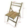 thumbnail image 3 of Folding Chairs Set of 4, Wood Portable Event Chairs Wedding Chairs with Slatted Seat, Lightweight Folding Chairs for Balcony Backyard Dining Room, Fully Assembled, 3 of 7