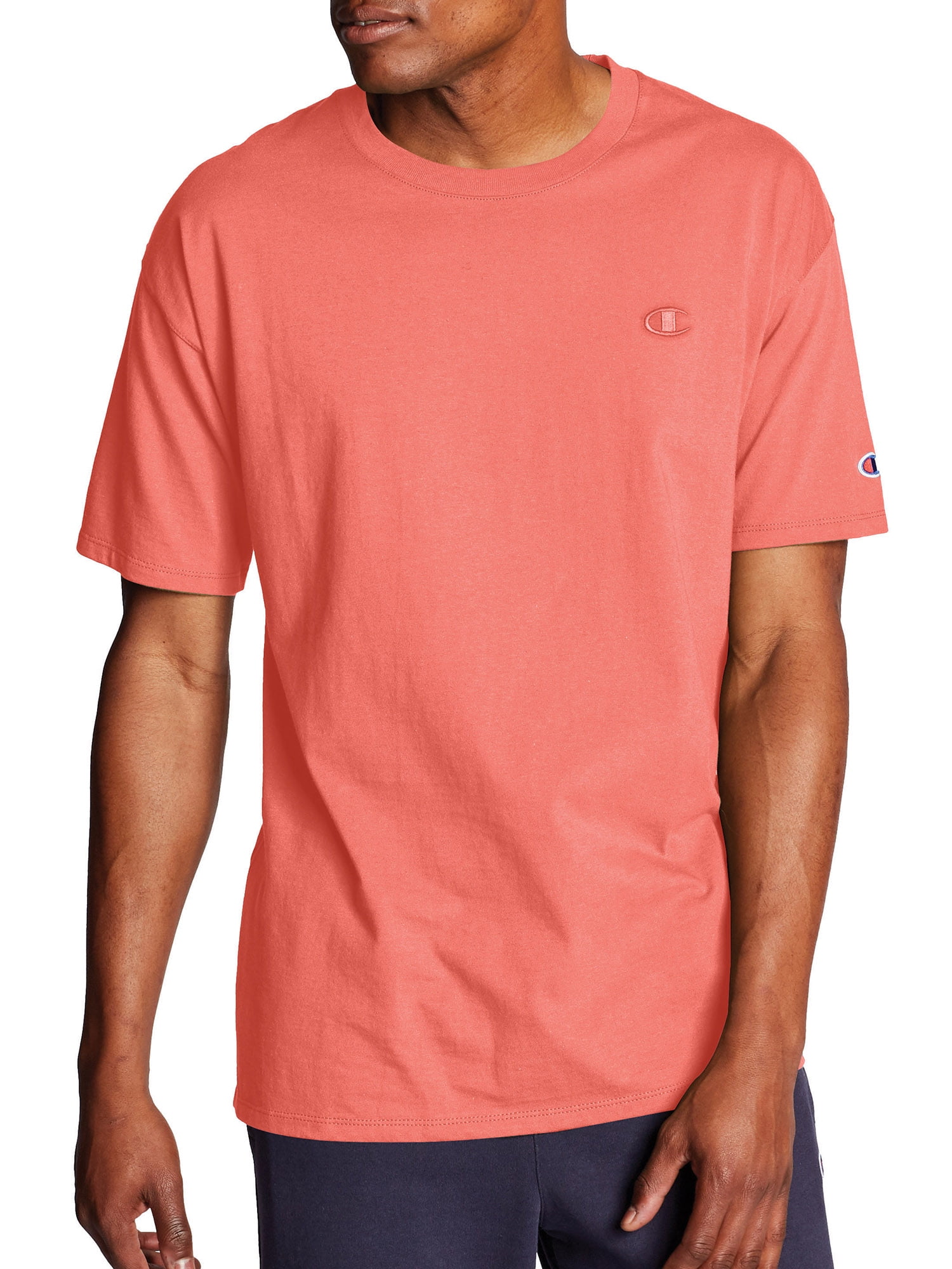 Champion Classic Jersey V-Neck T-Shirt Men's Short Sleeve Cotton Solid sz S-4XL 