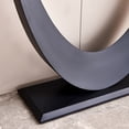 thumbnail image 5 of Williamspace 47.2" Modern Console Table, Entryway Table Sintered Stone Sofa Table U Shaped Accent Table with Metal Gold Base Adjustable Foot Pads for Hallway Corridor Living Room, Black, 5 of 6
