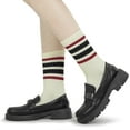 thumbnail image 4 of YooGuoGuo Striped Crew Socks Women - Retro Novelty Socks - Stretchy Casual Athletic Cotton Sock Size 5-11, 4 of 6