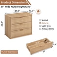 thumbnail image 2 of 31" W 3-Drawer Nightstand Set of 2 with Oversized Large Storage, Modern Night Stands Bedside Table with Gold Handles for Bedroom Living Room Entryway, 2 of 10