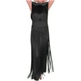 thumbnail image 7 of Drses‌‌ ‌‌‌‌‌‌‌‌‌Women's Plus Size Flapper Maxi Dress - Sleeveless Round Neck with All Over Fringe & Tassels for Prom/Party, 7 of 7
