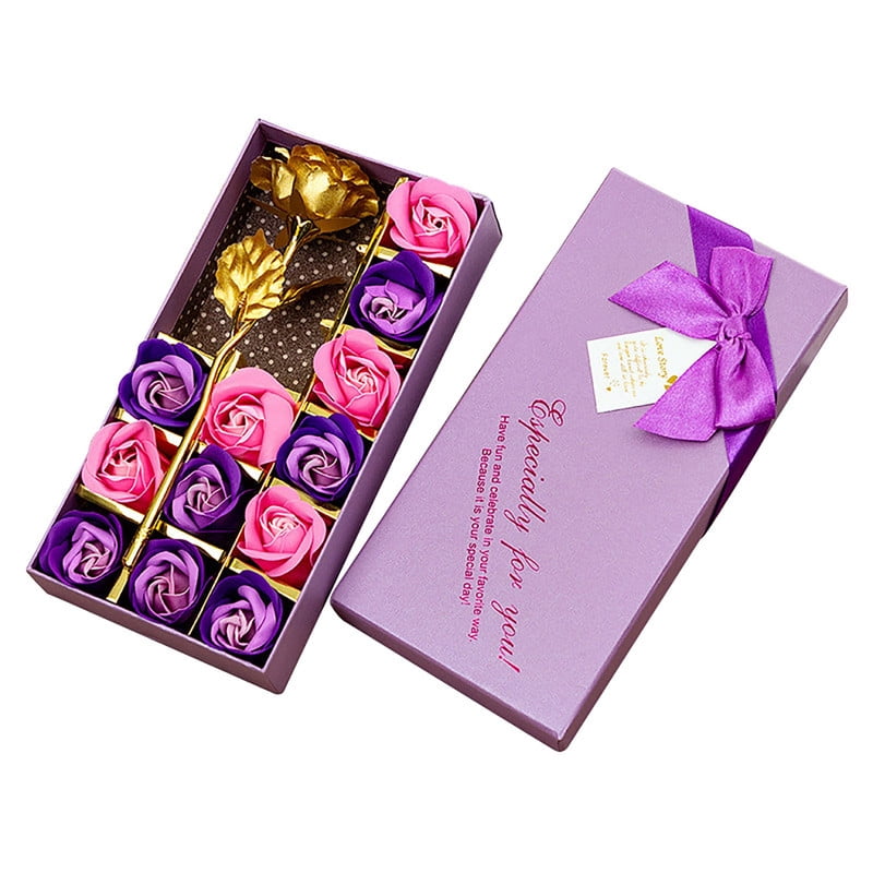 Floral Scented Bath Soap Rose Flower Petals, Plant Essential Oil Rose Soap Set, Best Gifts for Her Women Girls Mom Lover Birthday Valentine Christmas