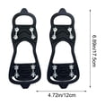 thumbnail image 3 of Elastic Ice Claw Skidproof Shoe Covers Snow Grip Shoe Covers 8-Spike Ice Grip Shoe Covers Outdoor Hiking Shoe Inserts, 3 of 6