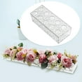 thumbnail image 3 of Jarrón de flores de acrílico, accesorio para fotos, soporte para flores, jarrón rectangular largo, jarrones de acrílico 10 hoyos, 3 of 9