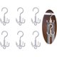 thumbnail image 1 of Ganchos de corbata apilables JAMW 6 piezas organizador de armario giratorio 360 grados Sencillez, 1 of 5