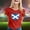 Red, variant on T Shirts For Women Graphic Scottish Flag Print Short Sleeve Crew Neck Tee Scotland Patriotic Apparel Tshirts Top