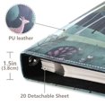 thumbnail image 3 of FORMRS 3 Ring Photo Album 4"x6" Self Adhesive Large Capacity PU Leather Cover, Green Night Deer, 3 of 8