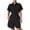 Black, variant on SRZYMJ Women's Slim Fit Jumpsuit Stylish Women's Jumpsuit Short Sleeve Wide Leg Romper With Comfortable Elastic Waistband Design For Casual