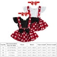 thumbnail image 4 of IBTOM CASTLE Baby Girls Polka Dots Tutu Costume Ruffle Short Sleeve Romper with Dot Strap Dress and Headband Princess 1st Birthday Halloween Christmas Party Dress up, 4 of 8