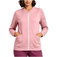 thumbnail image 2 of Lutiedan Scrub Jacket for Women Zipper Long Sleeve Stretch Fleece Sweatshirt Fall Winter Warm Nurse Coats with Pocket S-XXL, 2 of 7