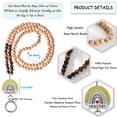 thumbnail image 3 of Lanyard para Profesora USANGERS con Porta ID y Piedras Arcoíris de Madera, 3 of 7