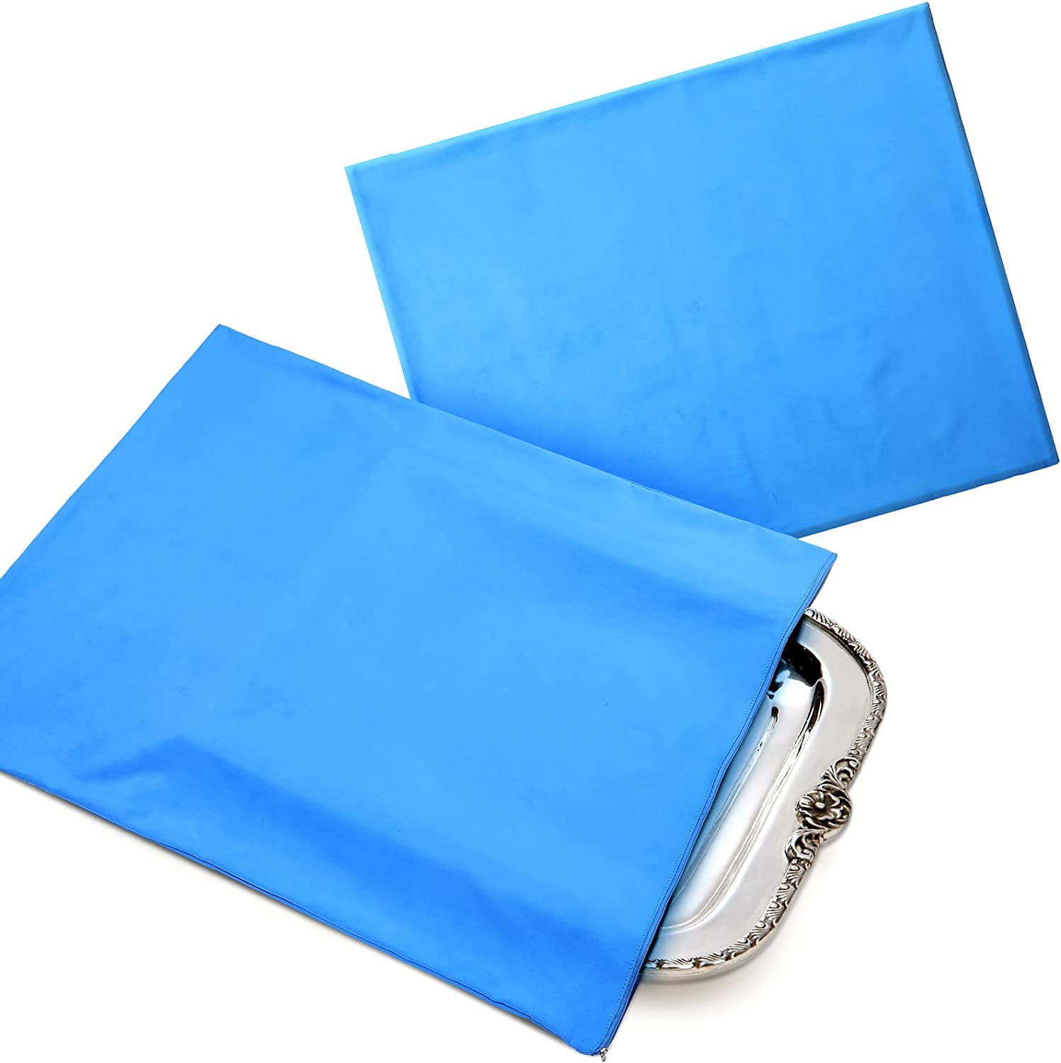 Zippered Silver Storage Bags Anti Tarnish Silver Keeper Bag Jewelry Flatware Silverware