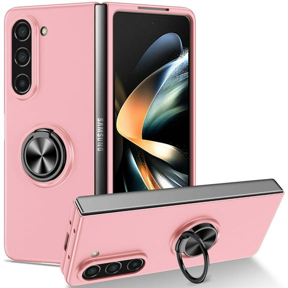 Slim Protective Cover with Ring Grip for Samsung Galaxy Z Fold 5 - Pink