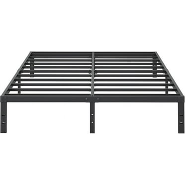 10 Inch California King Bed Frame, Platform Metal Bed Frame Cal King Size Heavy Duty Steel Slat Mattress Foundation, No Box Spring Needed, Easy Assembly, Noise-Free, Black
