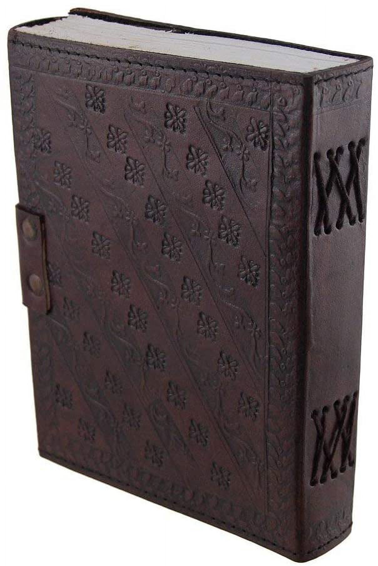 Jaald Leather Journal with Blue Stone Refillable Blank Notebook Diary Sketchbook Travel Journal Daily Planner Writing Pad Gift for Writers