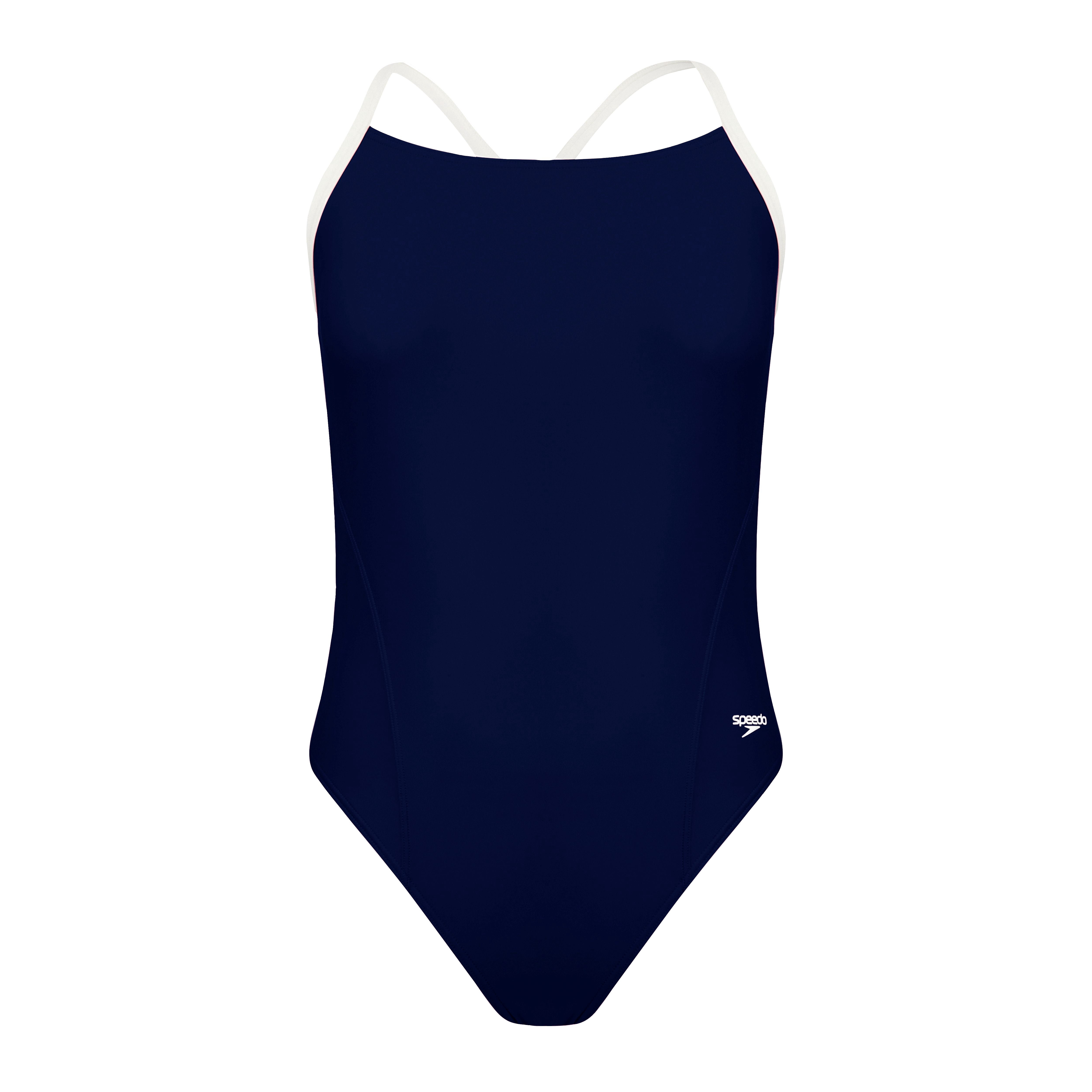 Speedo Women's Colorblock Cross Back One Piece Swimsuit, Sizes XS-XXL