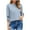 Flash Deal#1_Blue, variant on Striped Tunic Tops Women Summer Crewneck T-Shirt Puff Sleeve Work Shirts Smocked Cuffs Blouse