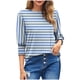 thumbnail image 1 of Camiseta de Cuello Redondo de Impresión Casual de Manga Superior 3/4 de las Mujeres, Cómoda Camiseta de Poliéster para el Uso Diario, 1 of 7