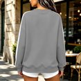 thumbnail image 6 of NominalSnug Womens Fleece Lined Crew Neck Sweatshirts Long Sleeve Stripe Pullover Tops Loose Fit Fall Outfits, 6 of 8
