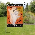 thumbnail image 3 of Jardín De Halloween Bandera De Vacaciones De Lino De Doble Cara Decoración De Patio Para Vallas Paredes De Ventanas seitruly HA041436-03, 3 of 6
