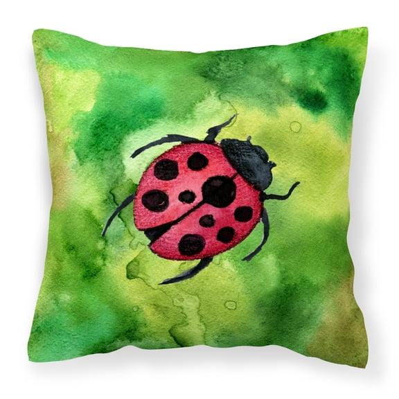 Carolines Treasures BB5770PW1818 Irish Lady Bug Fabric Decorative Pillow 18HX18W multicolor