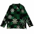 thumbnail image 4 of Winter Plus Size Fall Sweaters for Women Women Christmas 3d Snowflake Button Deer Plush Sweater Cardigan Features: Green M, 4 of 7