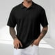 thumbnail image 1 of pstuiky camiseta de hombre, Blusa deportiva informal de verano para hombre, de color liso, de manga corta, con media cremallera y cuello redondo, a la moda camisas casuales para hombre m, 1 of 6