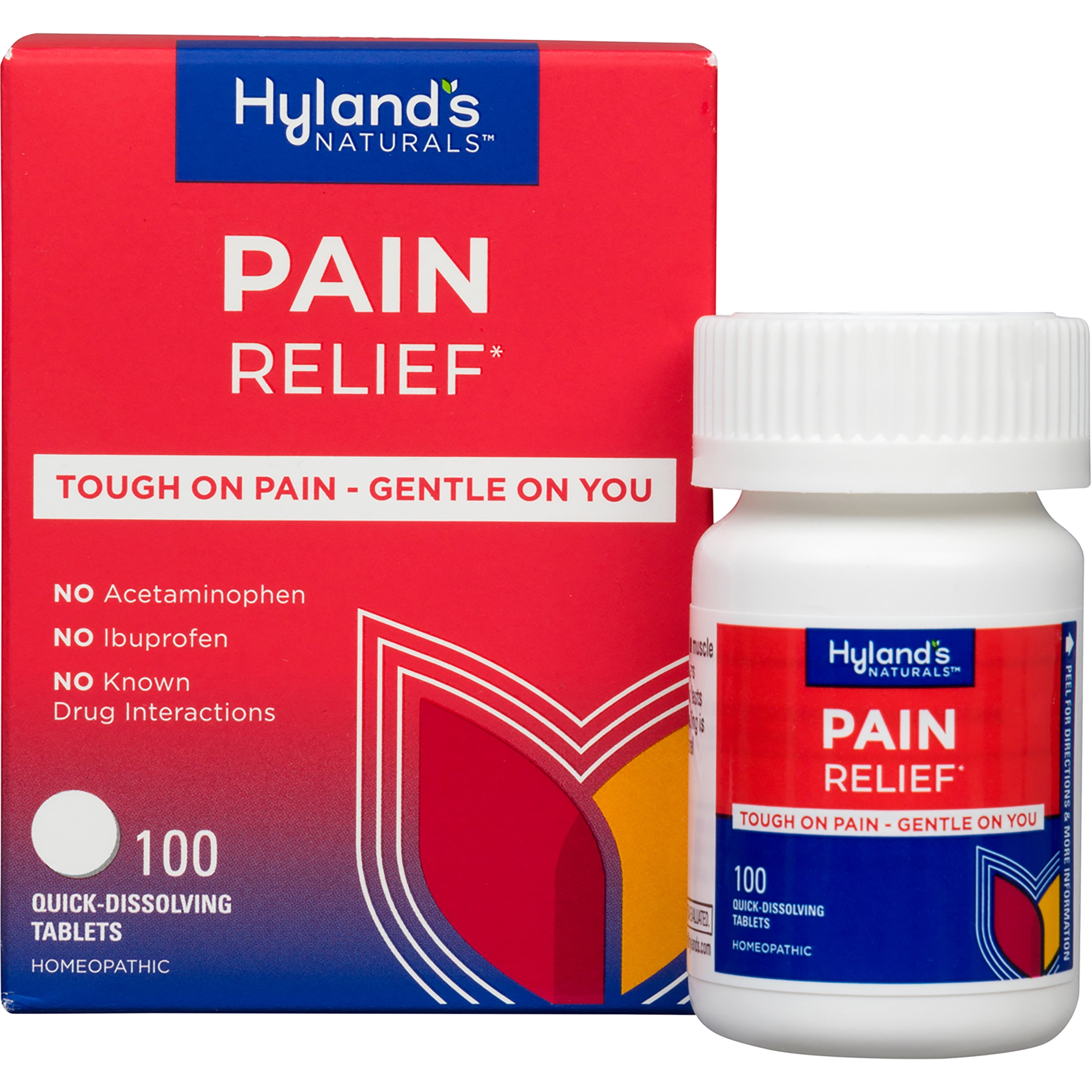 Hyland's Naturals Pain Relief Quick-Dissolving Tablets, 100 Tablets