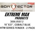 thumbnail image 4 of Extreme Max Boat HTM Fenders 3006.8507.2 | 10 x 27 Inch Blue (Pair), 4 of 4