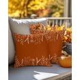 thumbnail image 4 of Fall Throw Pillow Covers&nbsp;18x18 Inch Set of 2 Floral Leaf Decorative Pillow Covers Orange Cushion Cover Pillowcase for Sofa Couch Bed Home Decor, 4 of 9