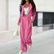 thumbnail image 3 of Pantalones Traje de dos piezas para mujer, Blazer de Color sólido, conjuntos de 2 piezas, trajes de trabajo femeninos Kuymtek Rosa T L para Mujer, 3 of 5