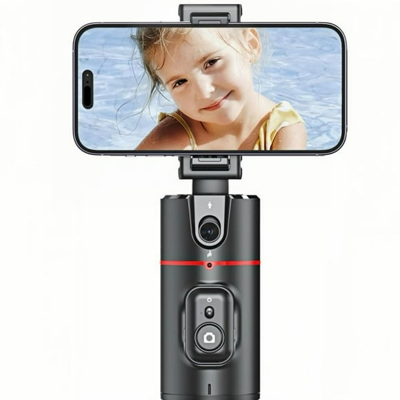 YOPTOP 360Rotation Face Auto Tracking Tripod 4‘‘-7‘‘ Phone Holder with Remote Selfie Stick No App Gesture Control for Vlog Tiktok Live Stream Compatible with iPhone Android. FA-CE,With Light