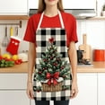 thumbnail image 5 of Hometravel Christmas Apron with Santa Print, Fabric Kitchen and Party Wear, Restaurant Bar Ambiance Decor for Holiday Celebration, Festive Cooking Attire, 5 of 6