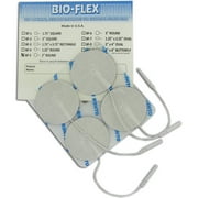 BioTENS (Bio-Flex) Premium TENS Silver Electrodes 2  in Round White Mesh 4 ea