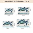 thumbnail image 5 of Blue Teal Coastal Turtle Door Mat Indoor Outdoor,Summer Beach Starfish Nautical Non Slip Welcome Mat with Rubber Backing,Absorbent Fabric Front Door Mats Entryway Rug for Home Patio Entrance 16"x24", 5 of 9