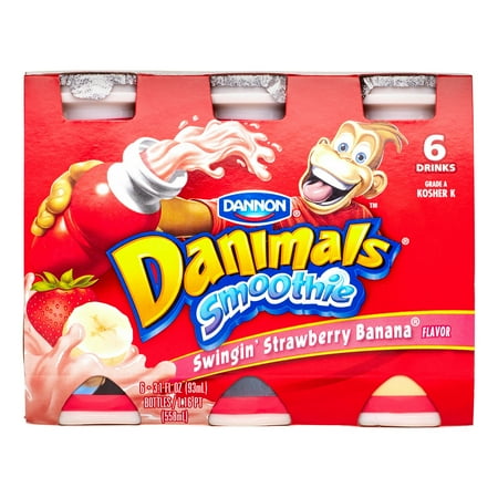 Dannon Danimals Yogurt Smoothie Swingin Strawberry Banana 6 X 3 1 Dannon Danimals Yogurt Smoothie Swingin Strawberry Banana 6 X 3 1 Oz