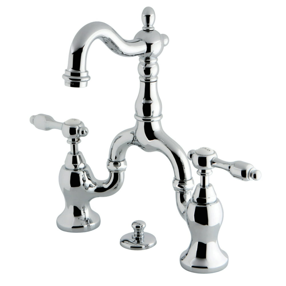Kingston Brass KS7971TAL Bridge Bathroom Faucet, Polished Chrome