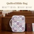 thumbnail image 3 of XYZCANDO Blooming Florals Bible Covers for Women Quilted Bible Carrying Case with Handle Lightweight Zipper Bible Cover Protective Bible Carrying Case Bag with Tote Handle, 3 of 7