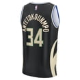 thumbnail image 3 of Men's Fanatics Giannis Antetokounmpo Black Milwaukee Bucks Fast Break Replica Player Jersey - Statement Edition, 3 of 3