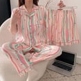 thumbnail image 1 of Pijama de manga larga de algodón de nubes para mujer, cárdigan de primavera simple y dulce, 1 of 2